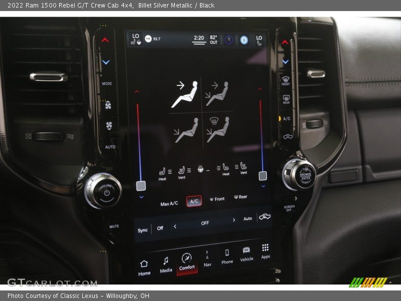 Controls of 2022 1500 Rebel G/T Crew Cab 4x4