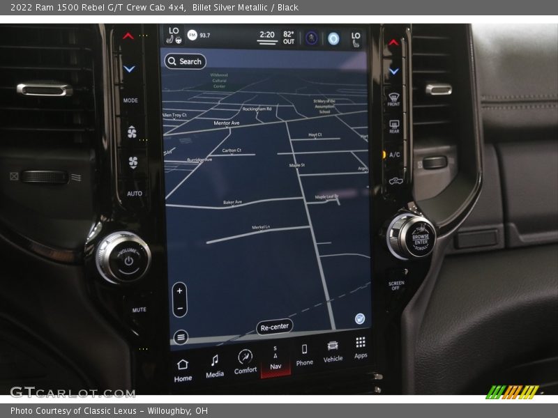 Navigation of 2022 1500 Rebel G/T Crew Cab 4x4
