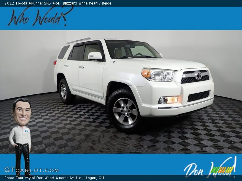 Blizzard White Pearl / Beige 2012 Toyota 4Runner SR5 4x4