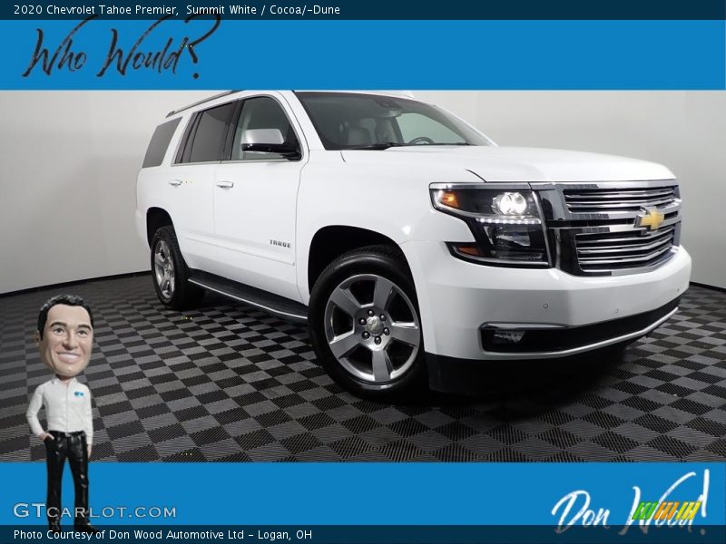 Summit White / Cocoa/­Dune 2020 Chevrolet Tahoe Premier