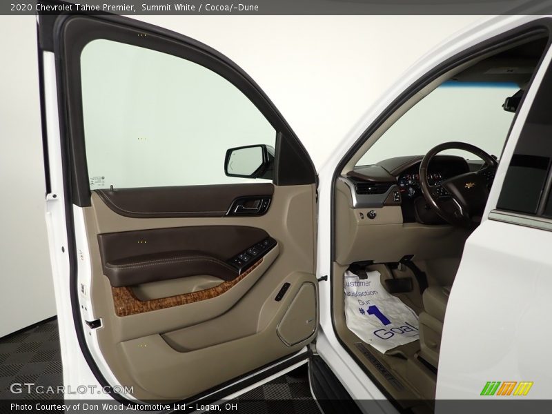 Summit White / Cocoa/­Dune 2020 Chevrolet Tahoe Premier