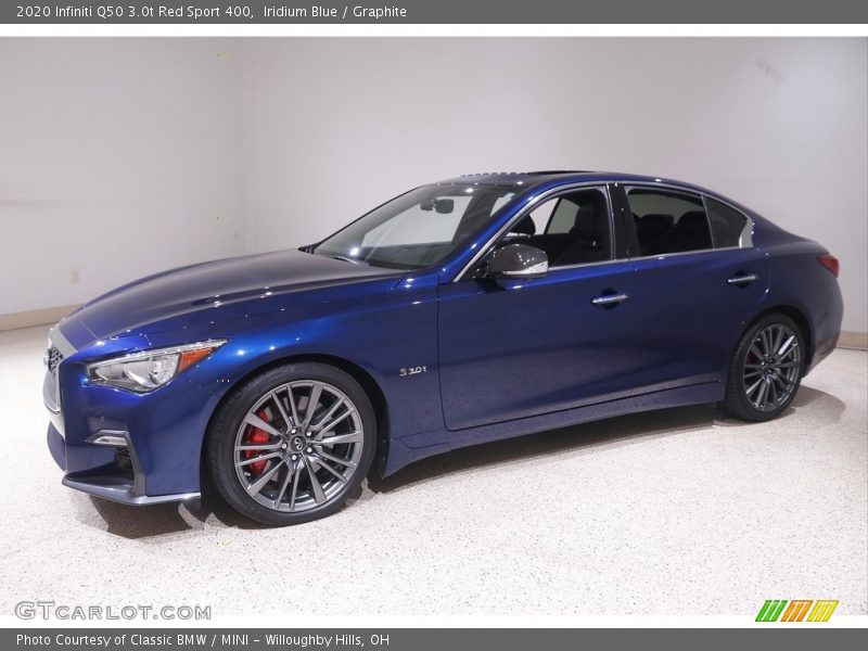 Front 3/4 View of 2020 Q50 3.0t Red Sport 400