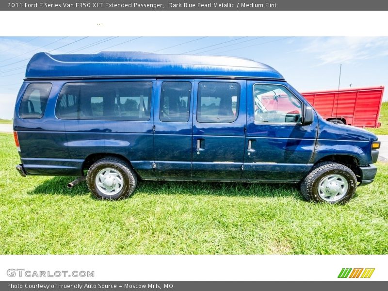 Dark Blue Pearl Metallic / Medium Flint 2011 Ford E Series Van E350 XLT Extended Passenger