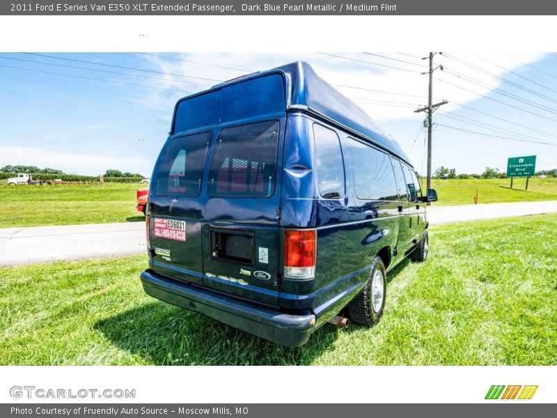 Dark Blue Pearl Metallic / Medium Flint 2011 Ford E Series Van E350 XLT Extended Passenger