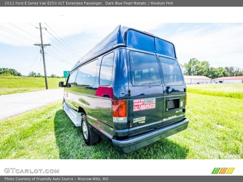 Dark Blue Pearl Metallic / Medium Flint 2011 Ford E Series Van E350 XLT Extended Passenger