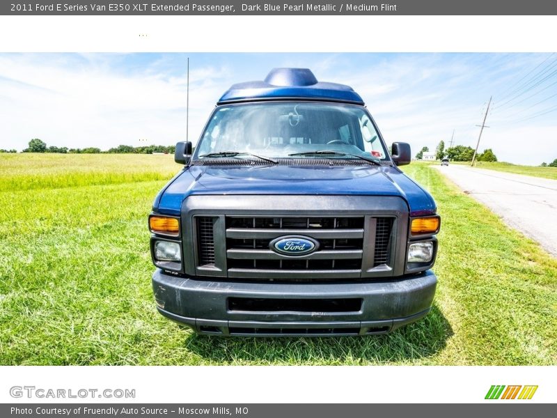 Dark Blue Pearl Metallic / Medium Flint 2011 Ford E Series Van E350 XLT Extended Passenger