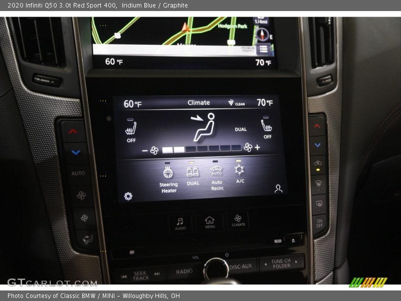 Controls of 2020 Q50 3.0t Red Sport 400