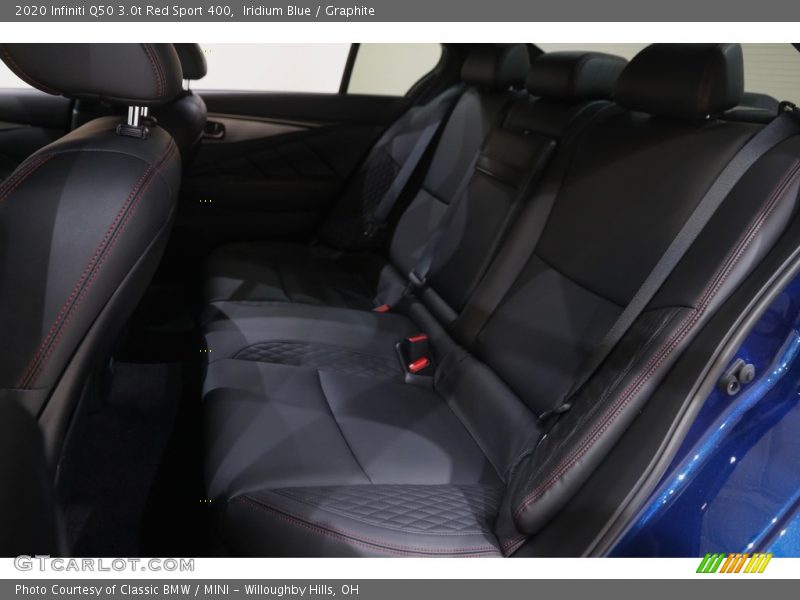 Rear Seat of 2020 Q50 3.0t Red Sport 400