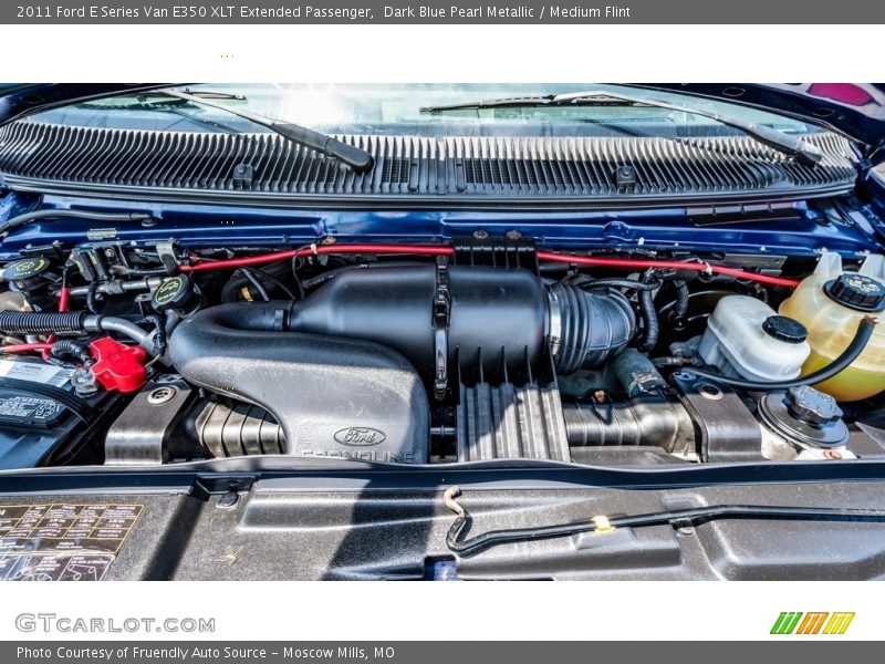 Dark Blue Pearl Metallic / Medium Flint 2011 Ford E Series Van E350 XLT Extended Passenger