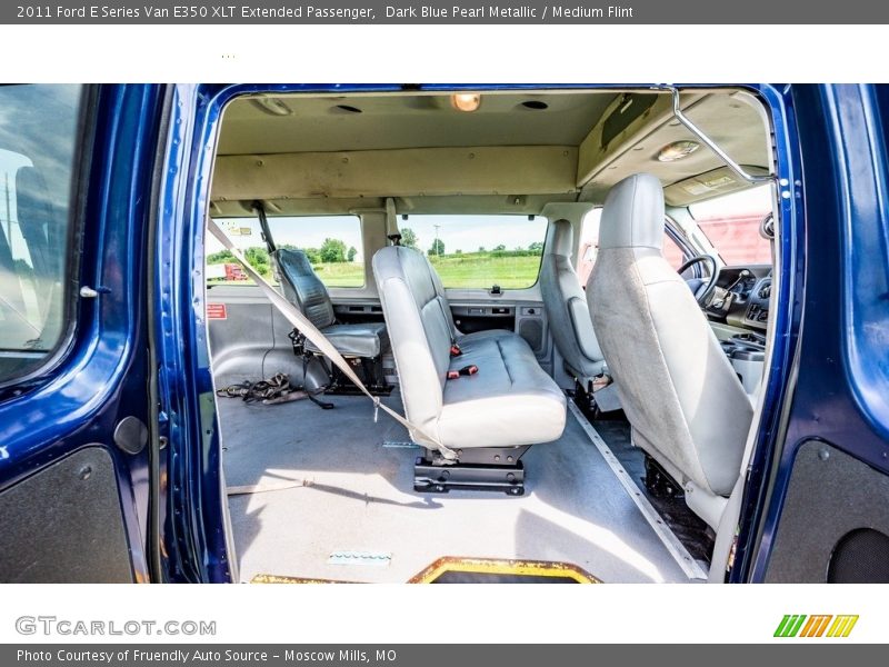 Dark Blue Pearl Metallic / Medium Flint 2011 Ford E Series Van E350 XLT Extended Passenger