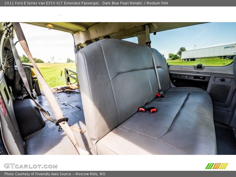 Dark Blue Pearl Metallic / Medium Flint 2011 Ford E Series Van E350 XLT Extended Passenger