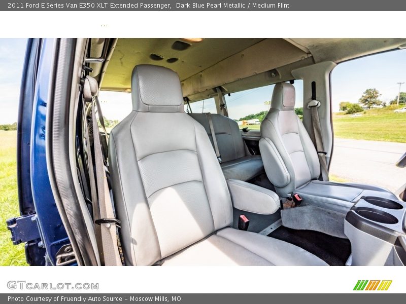 Dark Blue Pearl Metallic / Medium Flint 2011 Ford E Series Van E350 XLT Extended Passenger