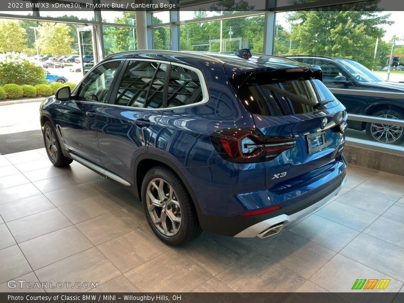 Phytonic Blue / Canberra Beige 2022 BMW X3 xDrive30i