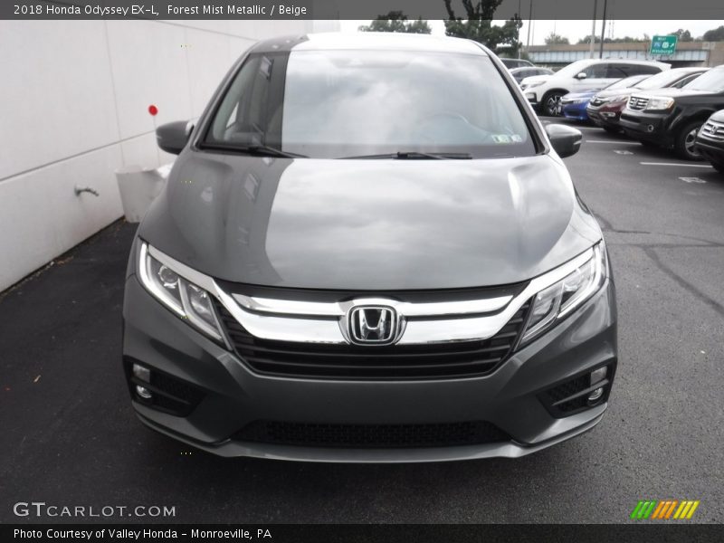 Forest Mist Metallic / Beige 2018 Honda Odyssey EX-L
