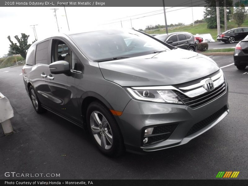 Forest Mist Metallic / Beige 2018 Honda Odyssey EX-L