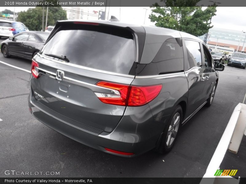 Forest Mist Metallic / Beige 2018 Honda Odyssey EX-L