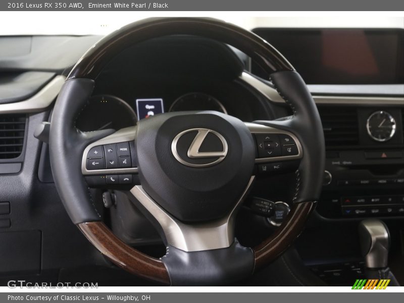 Eminent White Pearl / Black 2016 Lexus RX 350 AWD