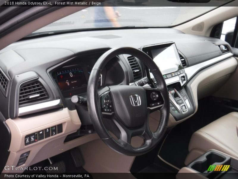 Forest Mist Metallic / Beige 2018 Honda Odyssey EX-L