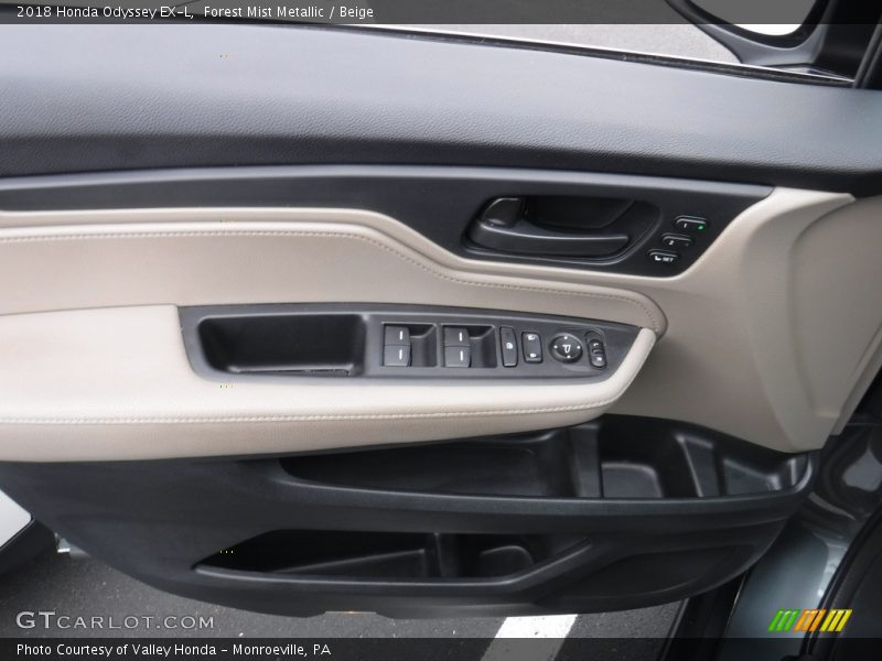Forest Mist Metallic / Beige 2018 Honda Odyssey EX-L