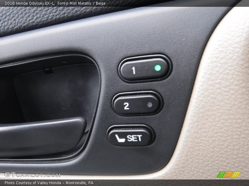 Forest Mist Metallic / Beige 2018 Honda Odyssey EX-L