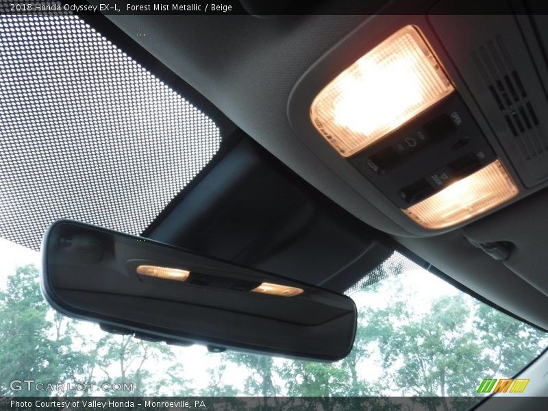 Forest Mist Metallic / Beige 2018 Honda Odyssey EX-L