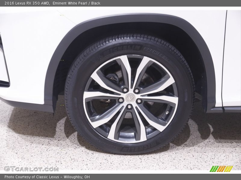 Eminent White Pearl / Black 2016 Lexus RX 350 AWD