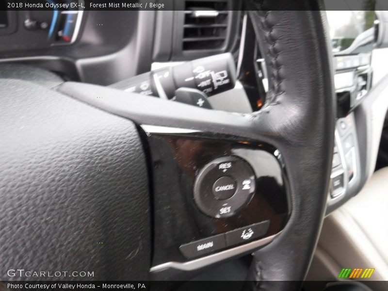 Forest Mist Metallic / Beige 2018 Honda Odyssey EX-L
