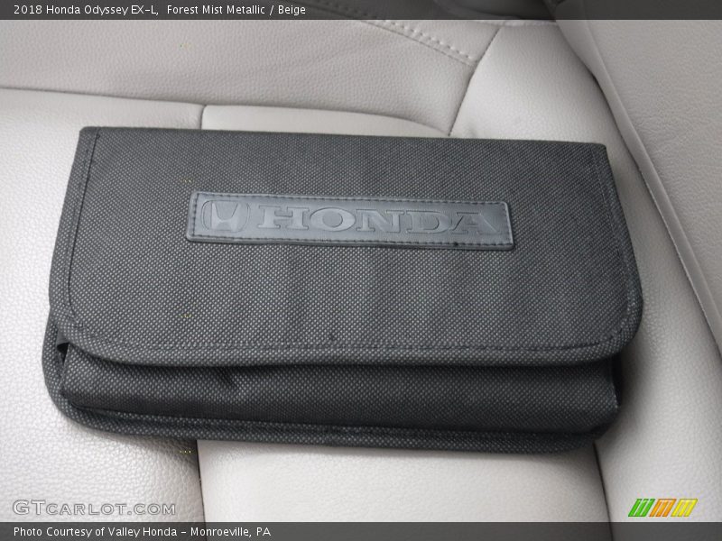 Forest Mist Metallic / Beige 2018 Honda Odyssey EX-L