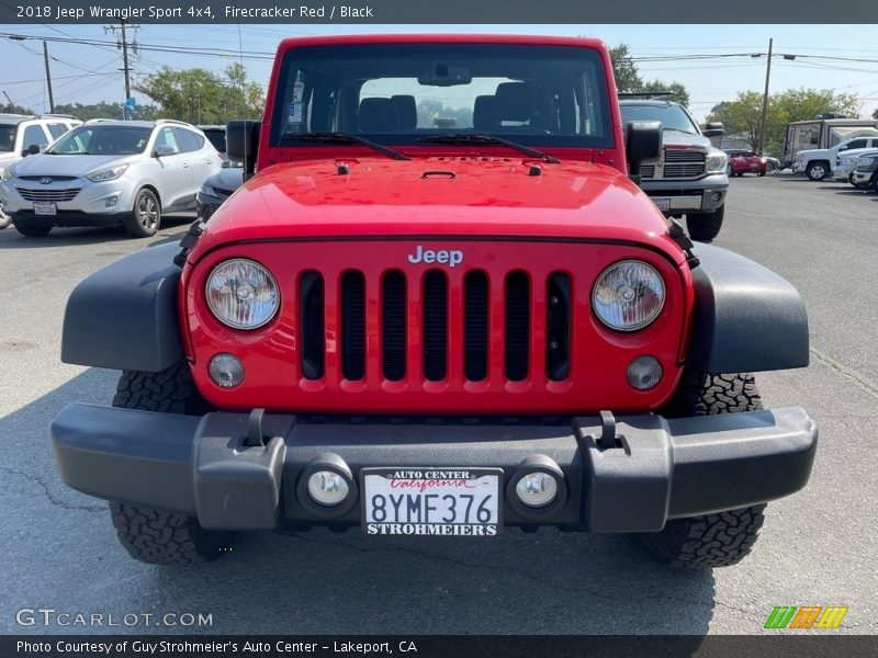 Firecracker Red / Black 2018 Jeep Wrangler Sport 4x4