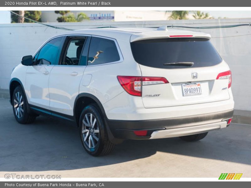 Platinum White Pearl / Black 2020 Honda Pilot EX-L AWD