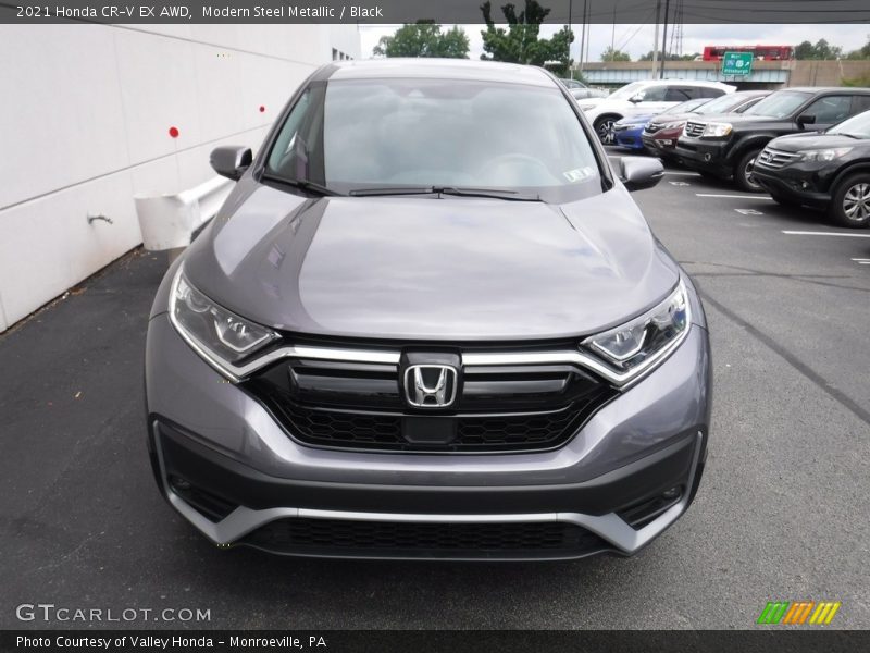 Modern Steel Metallic / Black 2021 Honda CR-V EX AWD