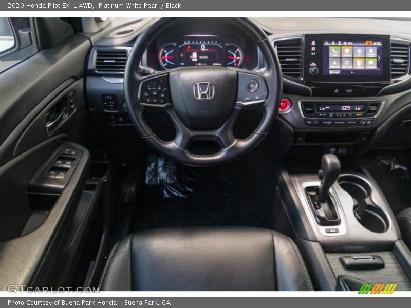 Platinum White Pearl / Black 2020 Honda Pilot EX-L AWD