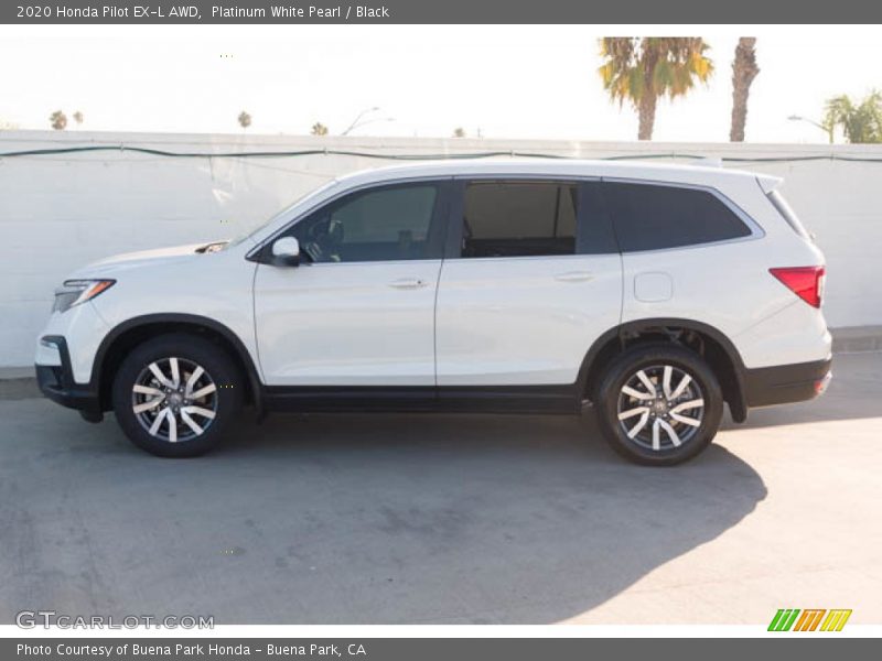 Platinum White Pearl / Black 2020 Honda Pilot EX-L AWD