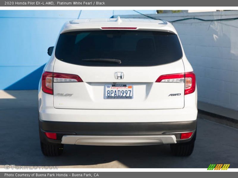 Platinum White Pearl / Black 2020 Honda Pilot EX-L AWD