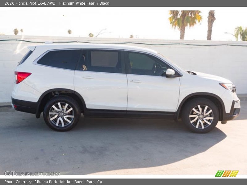 Platinum White Pearl / Black 2020 Honda Pilot EX-L AWD