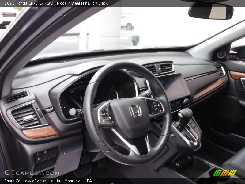 Modern Steel Metallic / Black 2021 Honda CR-V EX AWD