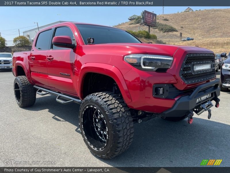 Barcelona Red Metallic / TRD Pro Black/Red 2017 Toyota Tacoma SR5 Double Cab 4x4
