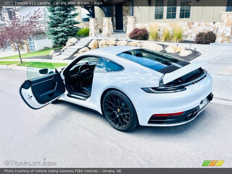 Carrara White Metallic / Black 2022 Porsche 911 Carrera