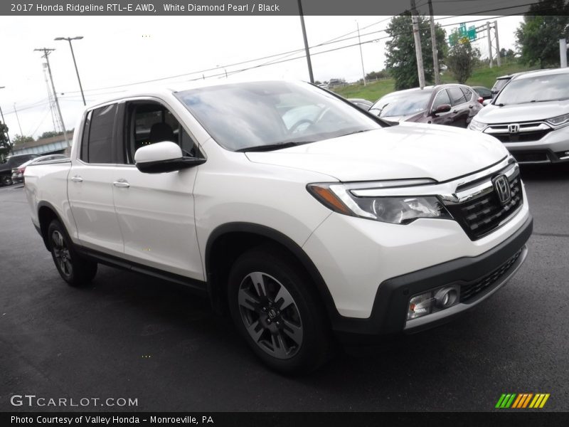 White Diamond Pearl / Black 2017 Honda Ridgeline RTL-E AWD