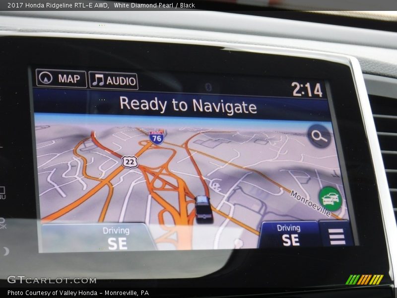 White Diamond Pearl / Black 2017 Honda Ridgeline RTL-E AWD