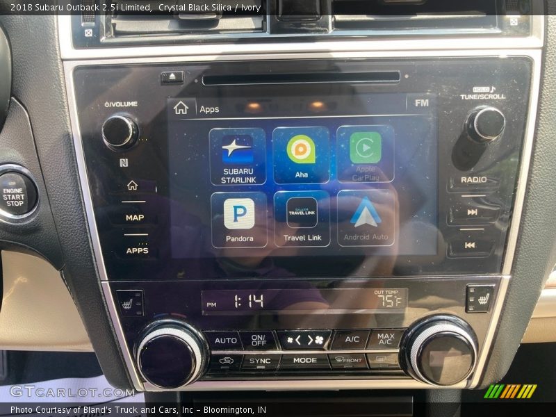 Crystal Black Silica / Ivory 2018 Subaru Outback 2.5i Limited