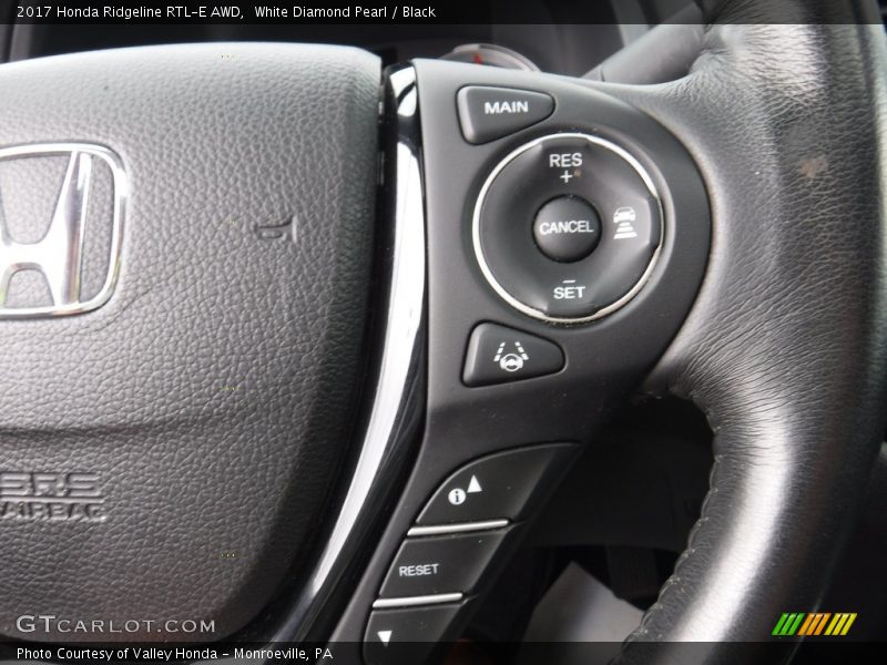 White Diamond Pearl / Black 2017 Honda Ridgeline RTL-E AWD
