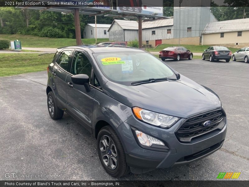 Smoke Metallic / Medium Stone 2021 Ford EcoSport S