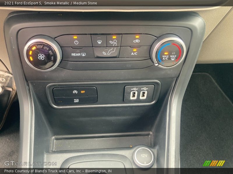Smoke Metallic / Medium Stone 2021 Ford EcoSport S