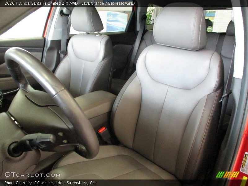 Lava Orange / Espresso/Gray 2020 Hyundai Santa Fe Limited 2.0 AWD