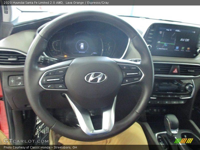 Lava Orange / Espresso/Gray 2020 Hyundai Santa Fe Limited 2.0 AWD
