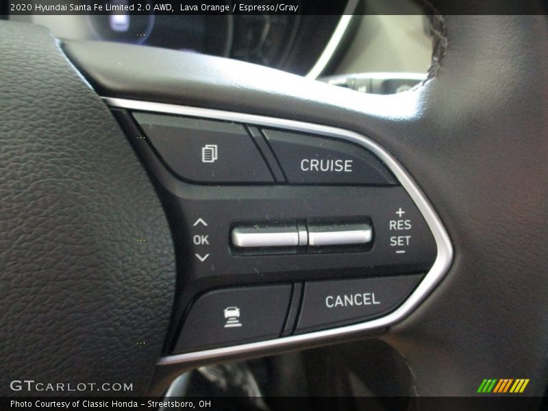 Lava Orange / Espresso/Gray 2020 Hyundai Santa Fe Limited 2.0 AWD