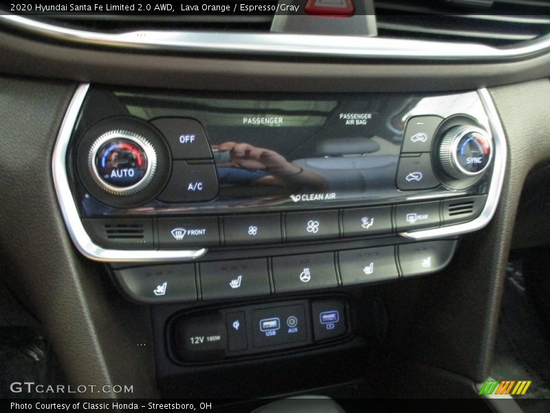 Lava Orange / Espresso/Gray 2020 Hyundai Santa Fe Limited 2.0 AWD