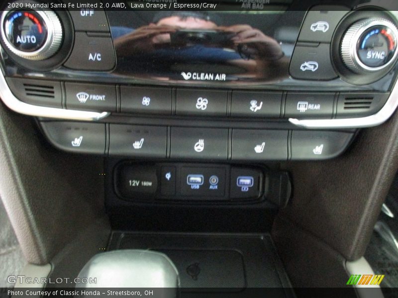 Lava Orange / Espresso/Gray 2020 Hyundai Santa Fe Limited 2.0 AWD