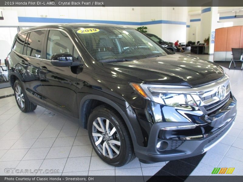 Crystal Black Pearl / Black 2019 Honda Pilot EX-L AWD